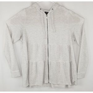 🌵Torrid Light Gray Zip Hoodie Light Jacket Size 0